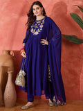 Women Embroidered Straight Kurta with Pants & Dupatta Set | XL