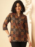 Ethnic Motifs Printed Straight Kurta