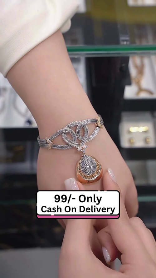 Elegant Dual-Tone Silver & Rose Gold Pendant Necklace Set for Women – Designer Choker-Style Jewelry for Special Occasions