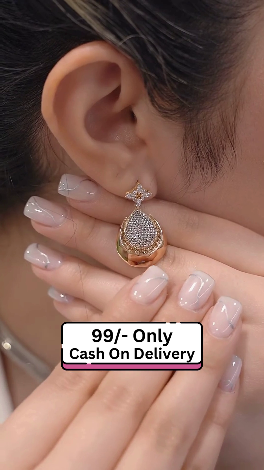 Elegant Dual-Tone Silver & Rose Gold Pendant Necklace Set for Women – Designer Choker-Style Jewelry for Special Occasions