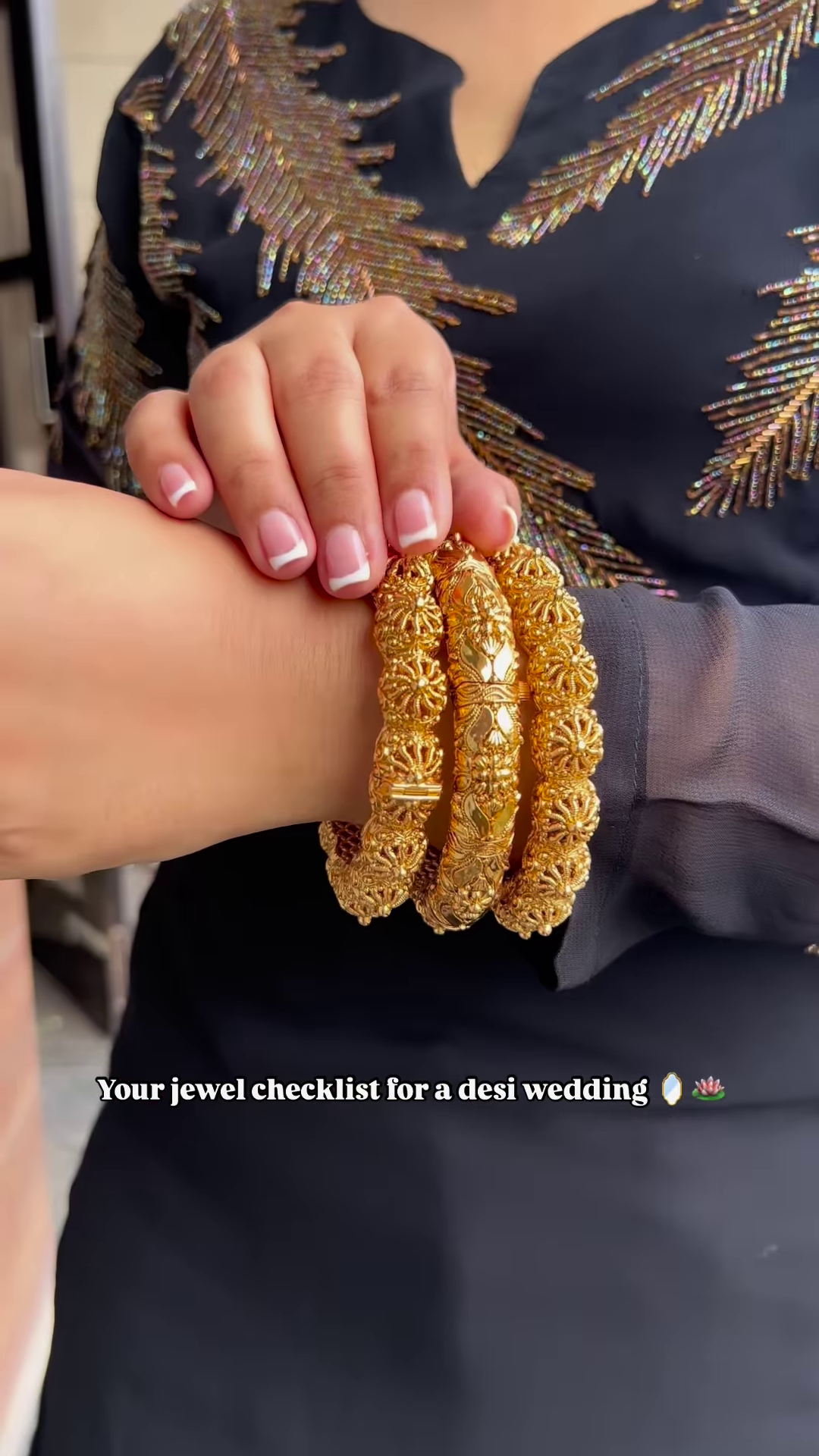 Exquisite Bridal Gold-Toned Multi-Tiered Hanging Adornments with Dangle Beads and Leaf Accents