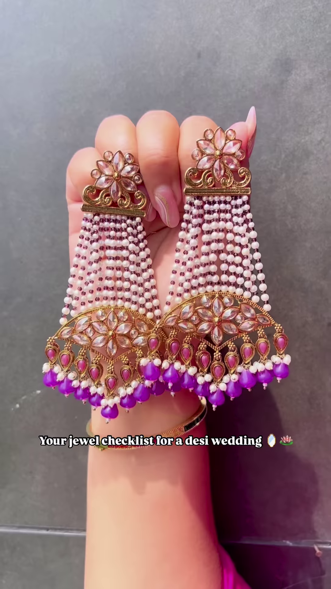 Exquisite Bridal Gold-Toned Multi-Tiered Hanging Adornments with Dangle Beads and Leaf Accents