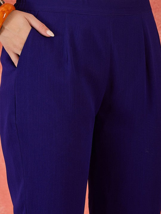 Women Embroidered Straight Kurta with Pants & Dupatta Set | XL