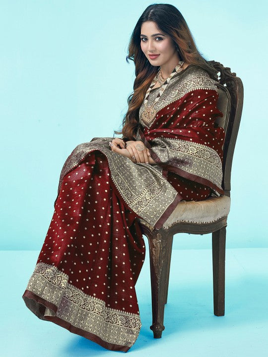 Ethnic Motifs Zari Art Silk Banarasi Saree