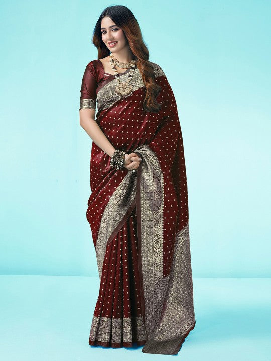 Ethnic Motifs Zari Art Silk Banarasi Saree